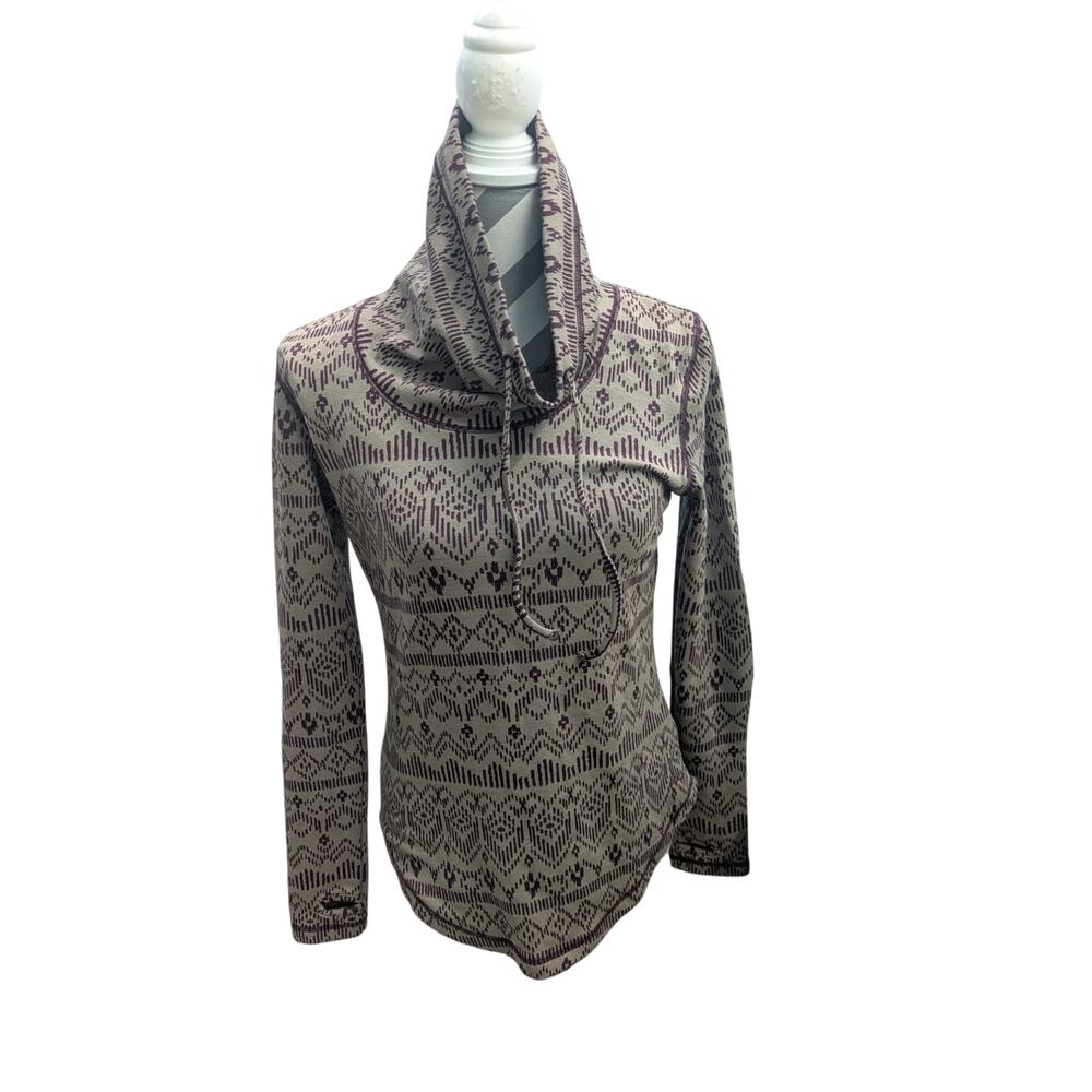 Kavu pullover cowl top Womens XS thumb holes